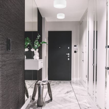 Iluminação de teto SIRJA DOUBLE 2xE27/15W/230V diâmetro 35 cm branco