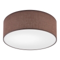 Iluminação de teto SIRJA DOUBLE 2xE27/15W/230V diâmetro 35 cm castanho