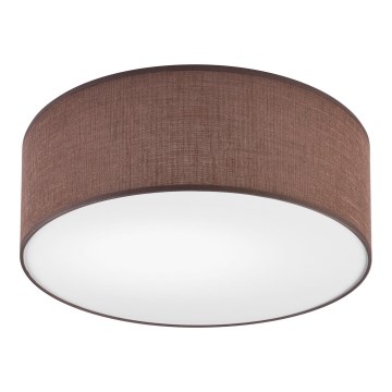 Iluminação de teto SIRJA DOUBLE 2xE27/15W/230V diâmetro 35 cm castanho