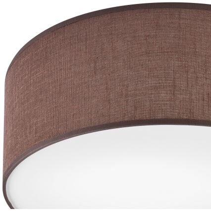 Iluminação de teto SIRJA DOUBLE 2xE27/15W/230V diâmetro 35 cm castanho