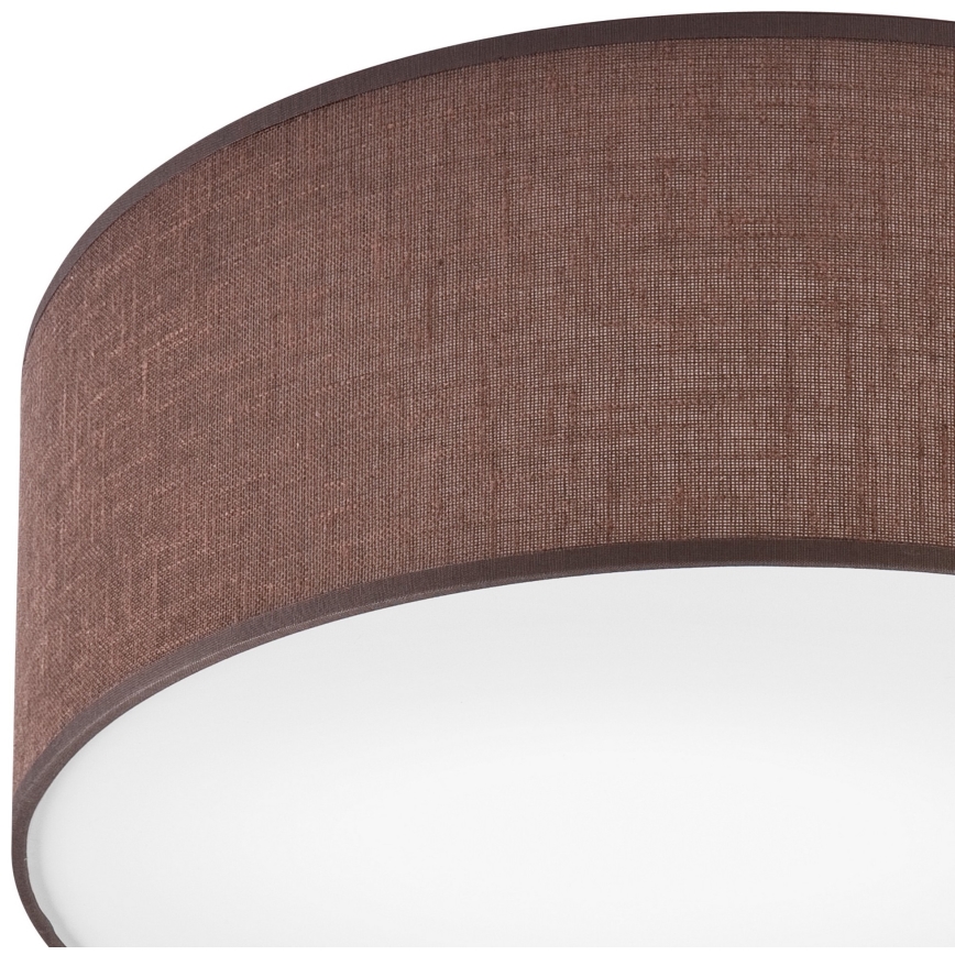 Iluminação de teto SIRJA DOUBLE 2xE27/15W/230V diâmetro 35 cm castanho