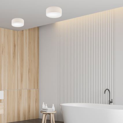 Iluminação de teto SIRJA DOUBLE 2xE27/15W/230V diâmetro 35 cm creme