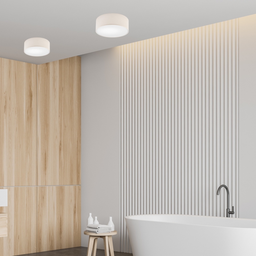 Iluminação de teto SIRJA DOUBLE 2xE27/15W/230V diâmetro 35 cm creme