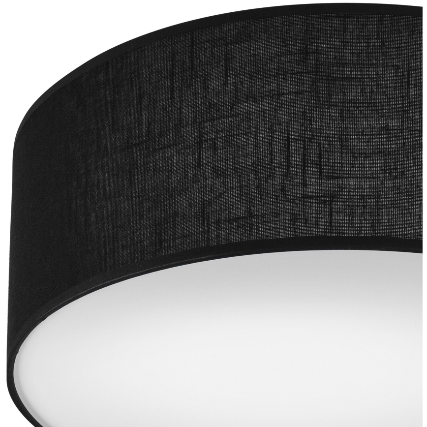 Iluminação de teto SIRJA DOUBLE 2xE27/15W/230V diâmetro 35 cm preto
