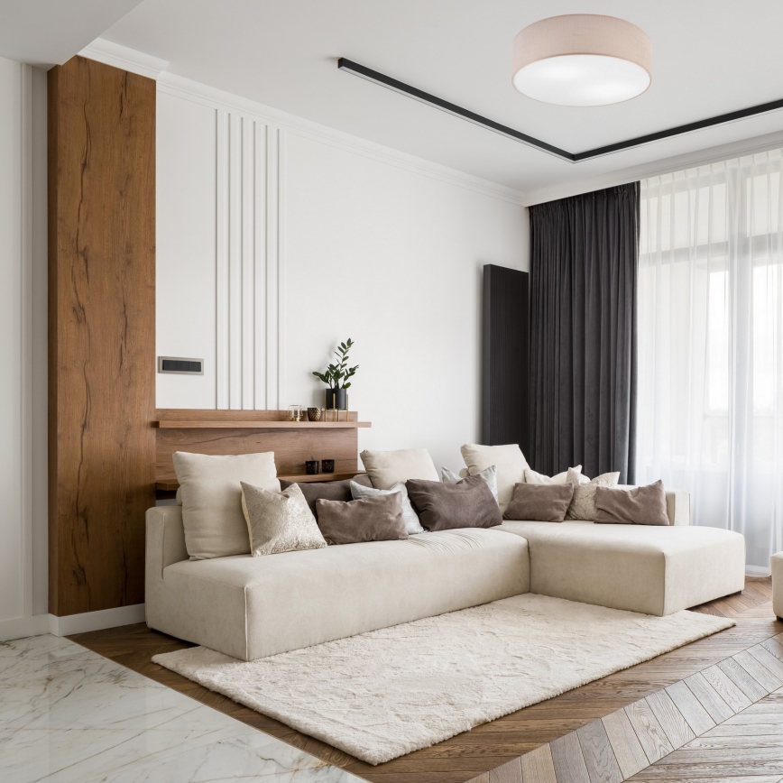 Iluminação de teto SIRJA DOUBLE 4xE27/15W/230V diâmetro 45 cm bege