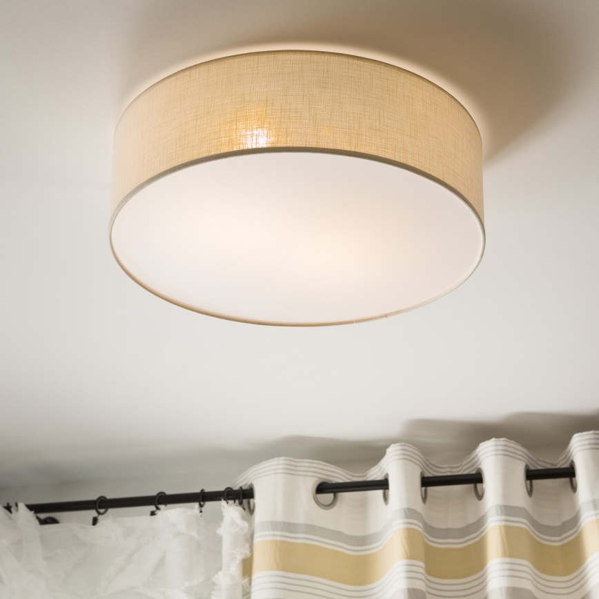 Iluminação de teto SIRJA DOUBLE 4xE27/15W/230V diâmetro 45 cm creme