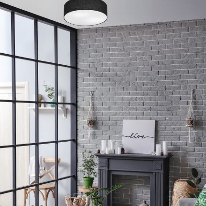 Iluminação de teto SIRJA DOUBLE 4xE27/15W/230V diâmetro 45 cm preto
