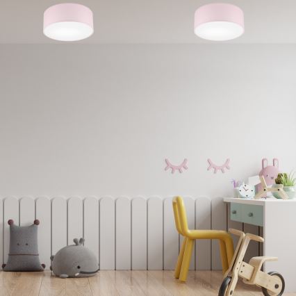 Iluminação de teto SIRJA PASTEL 1xE27/60W/230V diâmetro 35 cm rosa