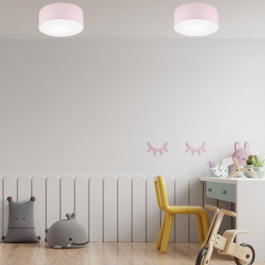 Iluminação de teto SIRJA PASTEL 1xE27/60W/230V diâmetro 35 cm rosa