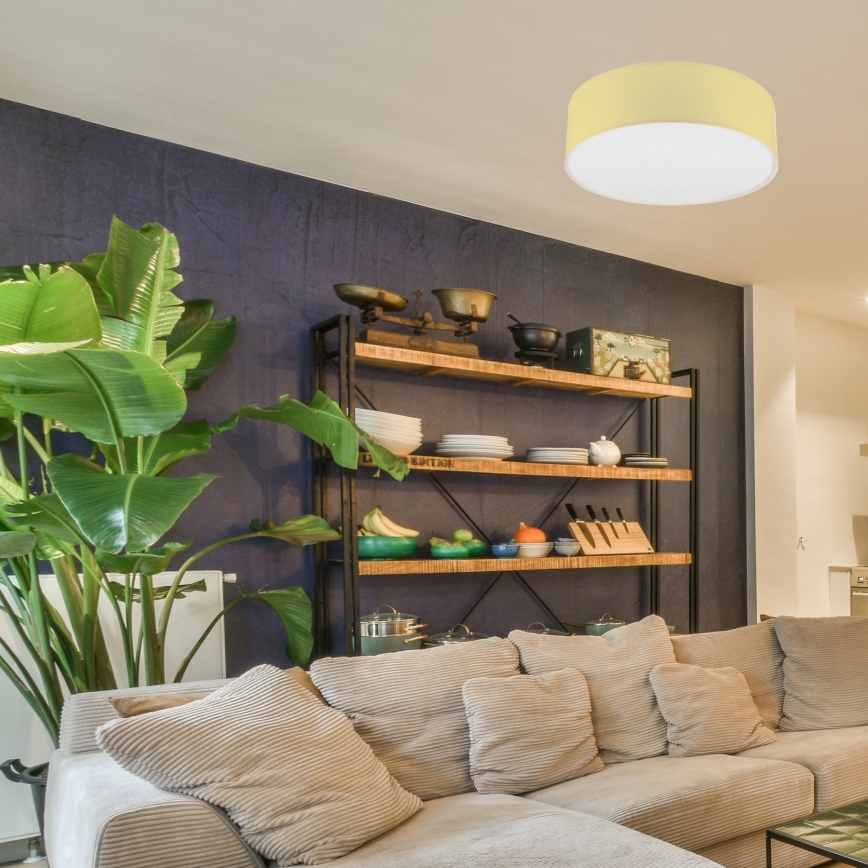 Iluminação de teto SIRJA PASTEL 2xE27/60W/230V diâmetro 45 cm amarelo