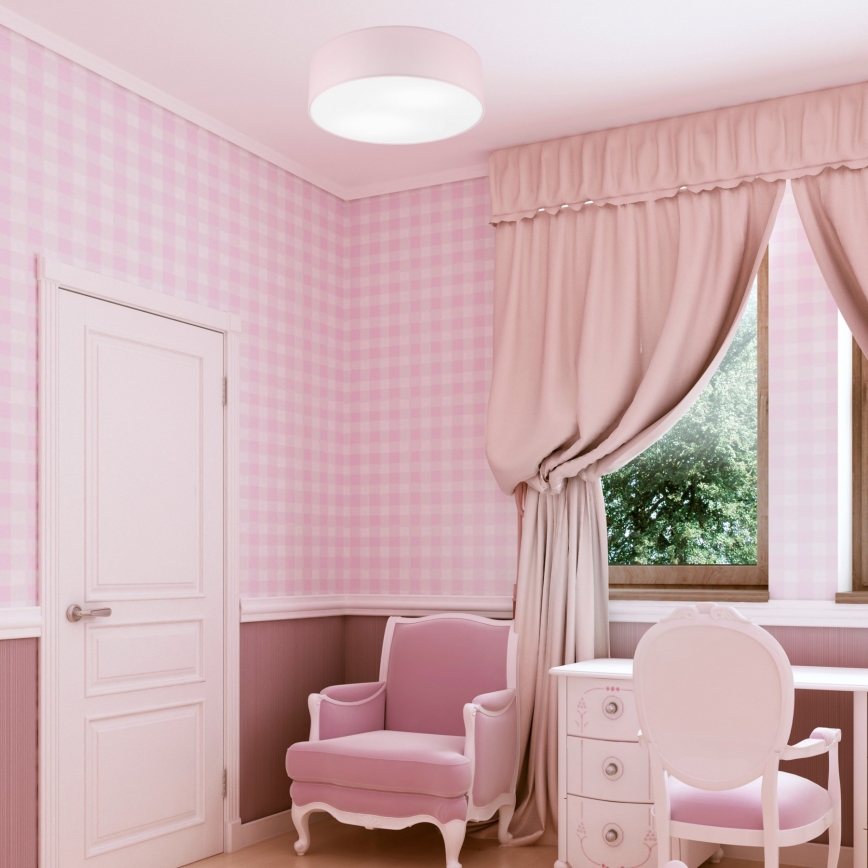 Iluminação de teto SIRJA PASTEL 2xE27/60W/230V diâmetro 45 cm rosa