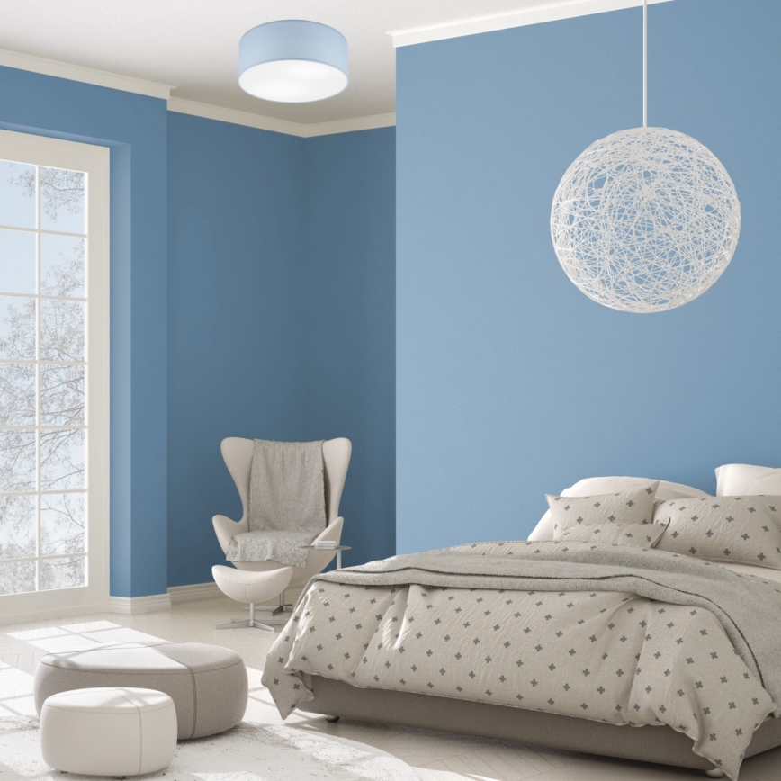 Iluminação de teto SIRJA PASTEL DOUBLE 2xE27/15W/230V diâmetro 35 cm azul