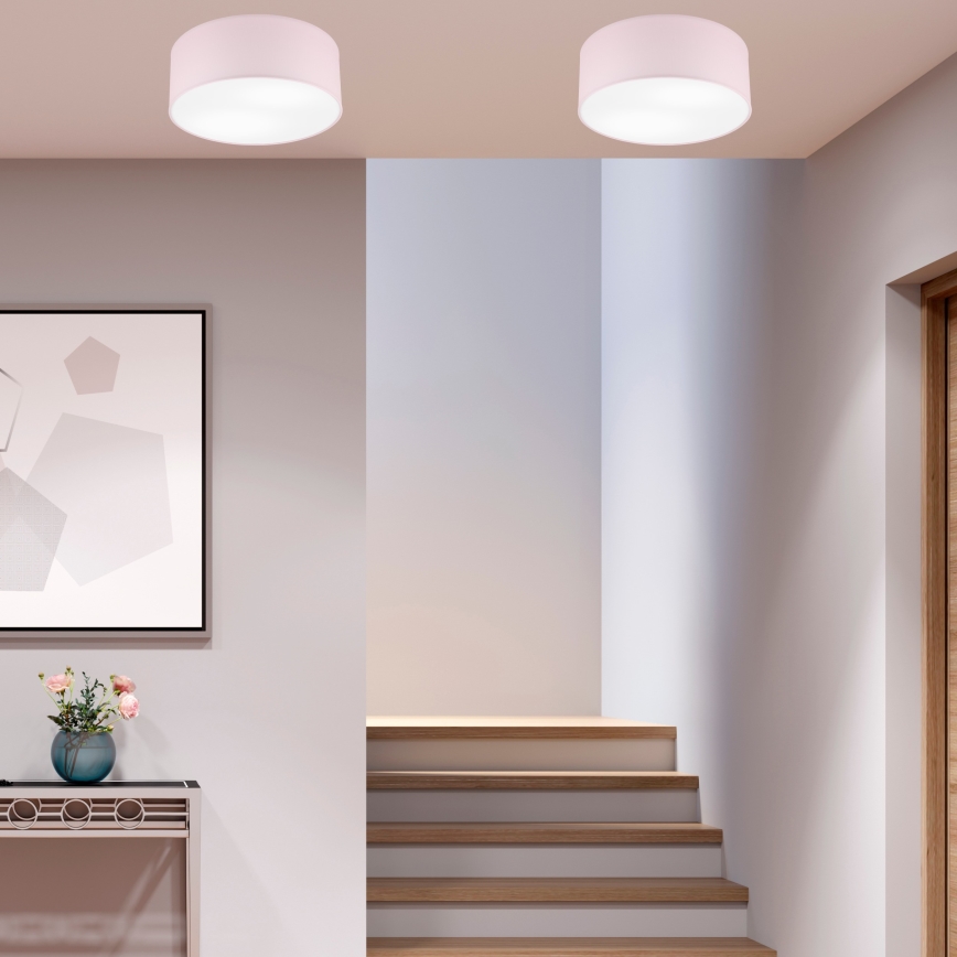 Iluminação de teto SIRJA PASTEL DOUBLE 2xE27/15W/230V diâmetro 35 cm rosa