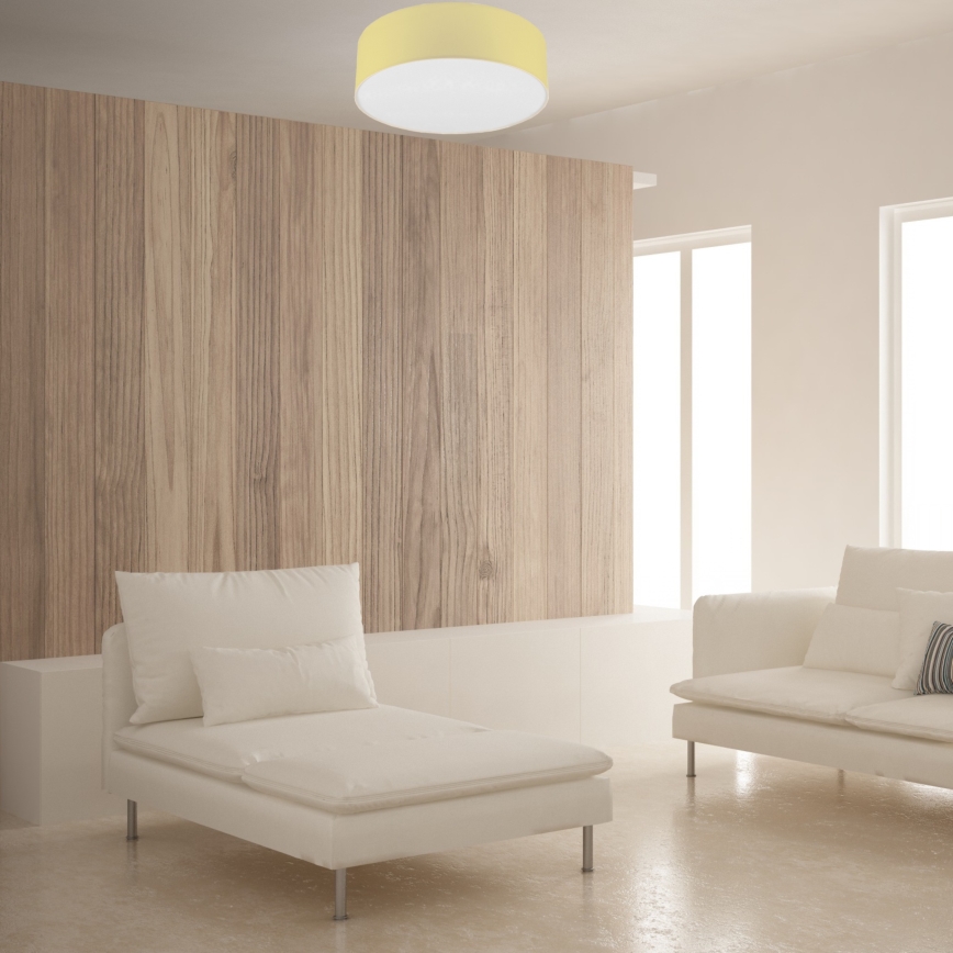 Iluminação de teto SIRJA PASTEL DOUBLE 4xE27/15W/230V diâmetro 45 cm amarelo
