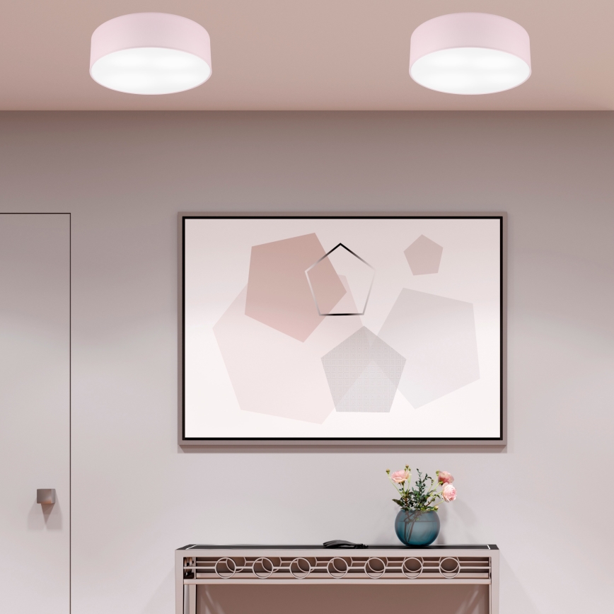 Iluminação de teto SIRJA PASTEL DOUBLE 4xE27/15W/230V diâmetro 45 cm rosa