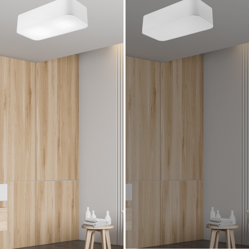 Iluminação de teto SIRJA SQUARE 2xE27/15W/230V branco