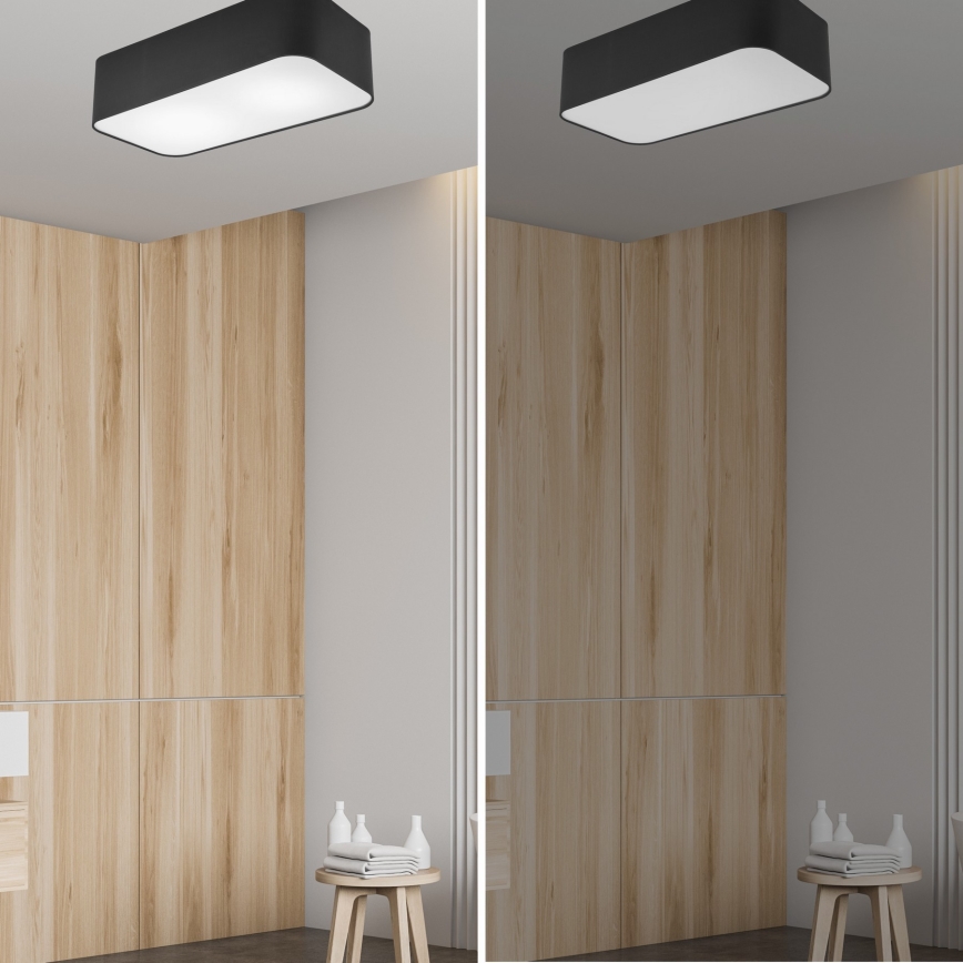 Iluminação de teto SIRJA SQUARE 2xE27/15W/230V preto