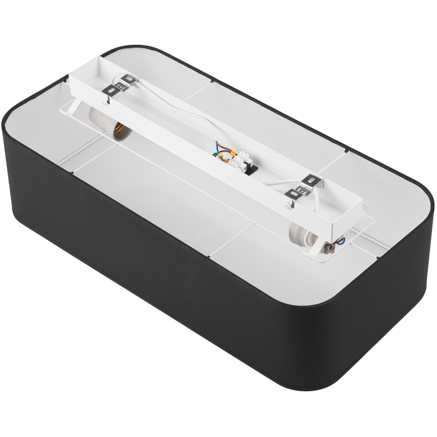 Iluminação de teto SIRJA SQUARE 2xE27/15W/230V preto