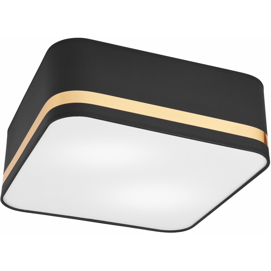 Iluminação de teto SIRJA SQUARE 2xE27/60W/230V 35x35 cm preto