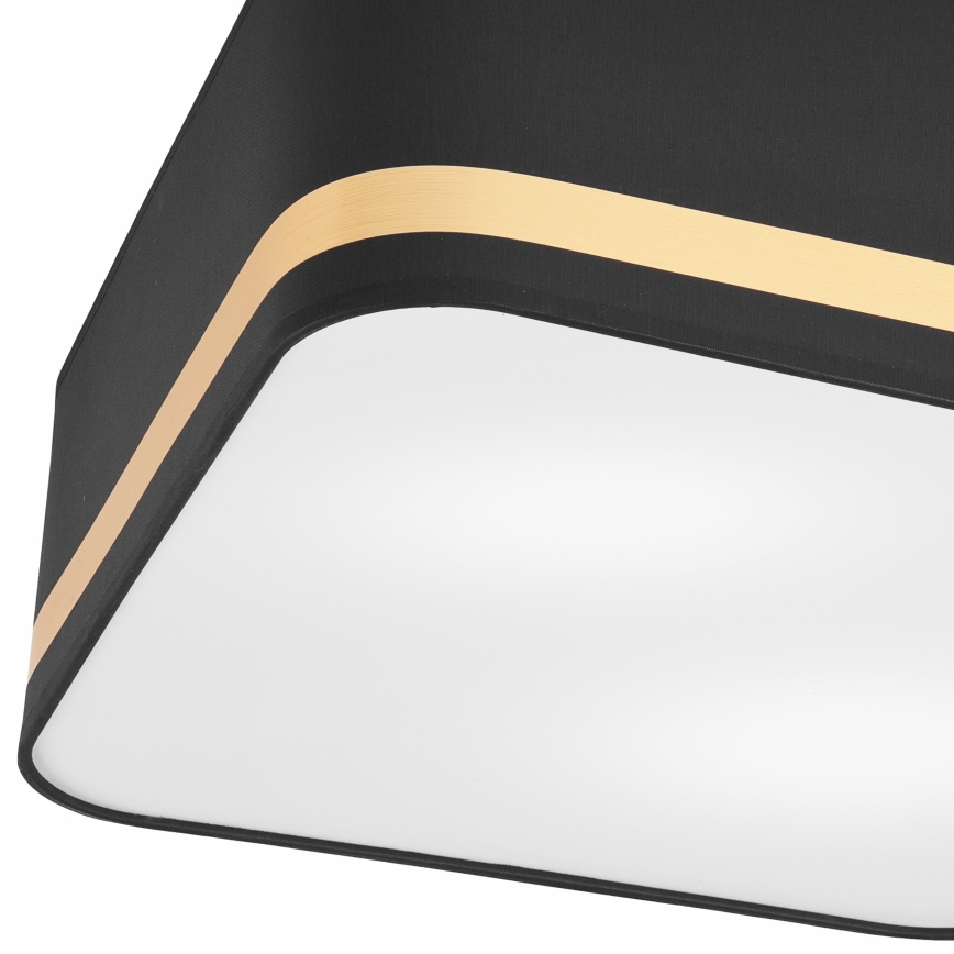 Iluminação de teto SIRJA SQUARE 2xE27/60W/230V 35x35 cm preto