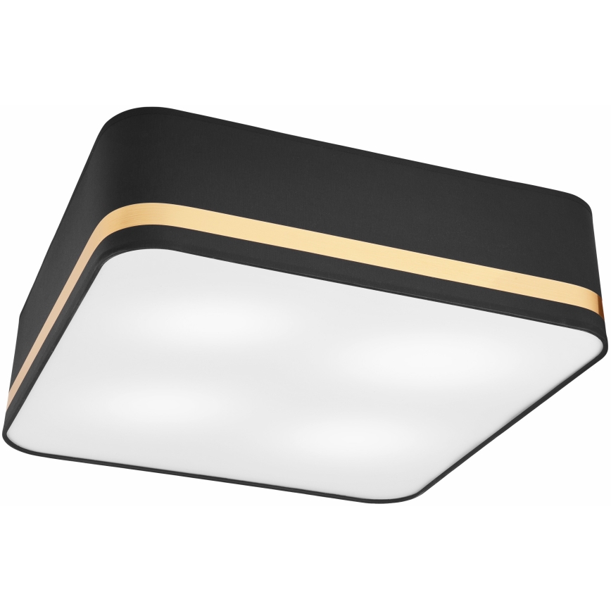 Iluminação de teto SIRJA SQUARE 4xE27/60W/230V 45x45 cm preto