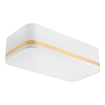Iluminação de teto SIRJA SQUARE STRIPE 2xE27/15W/230V branco/dourada