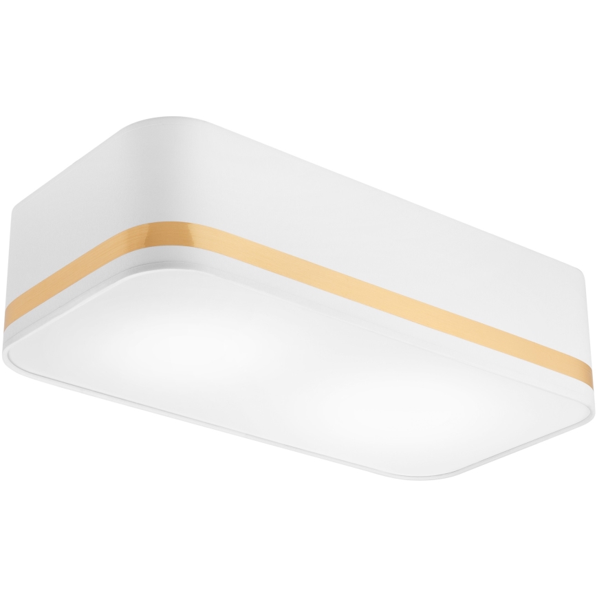 Iluminação de teto SIRJA SQUARE STRIPE 2xE27/15W/230V branco/dourada