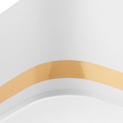 Iluminação de teto SIRJA SQUARE STRIPE 2xE27/15W/230V branco/dourada