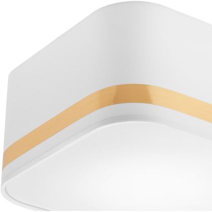 Iluminação de teto SIRJA SQUARE STRIPE 2xE27/15W/230V branco/dourada