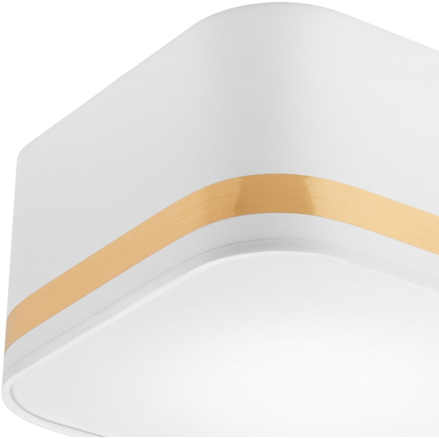 Iluminação de teto SIRJA SQUARE STRIPE 2xE27/15W/230V branco/dourada
