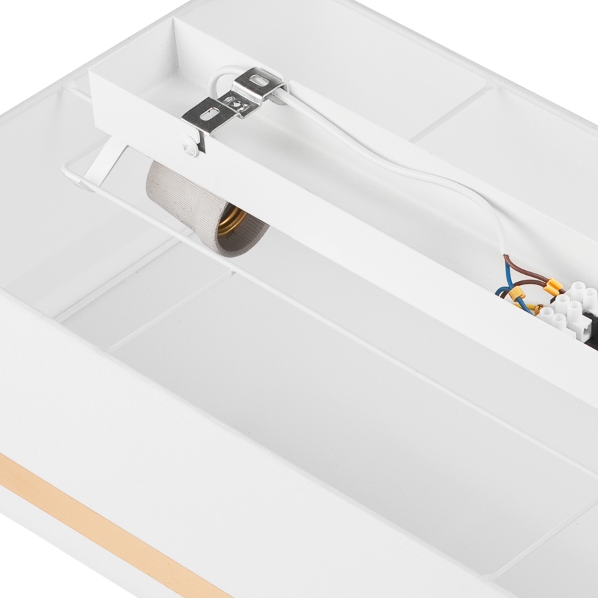 Iluminação de teto SIRJA SQUARE STRIPE 2xE27/15W/230V branco/dourada