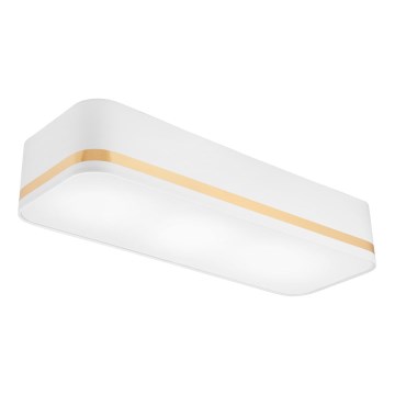 Iluminação de teto SIRJA SQUARE STRIPE 3xE27/15W/230V branco/dourada