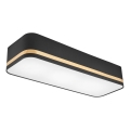Iluminação de teto SIRJA SQUARE STRIPE 3xE27/15W/230V preto/dourada