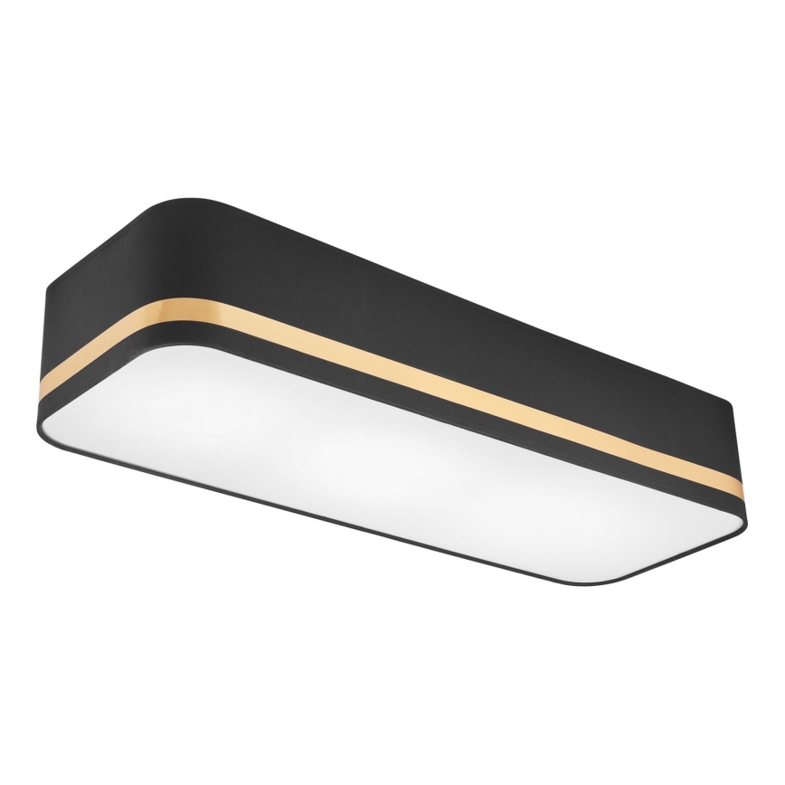 Iluminação de teto SIRJA SQUARE STRIPE 3xE27/15W/230V preto/dourada