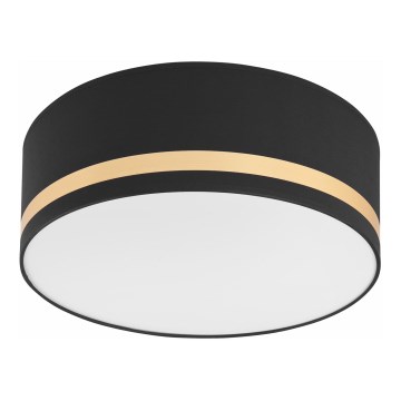 Iluminação de teto SIRJA STRIPE 2xE27/15W/230V diâmetro 35 cm preto