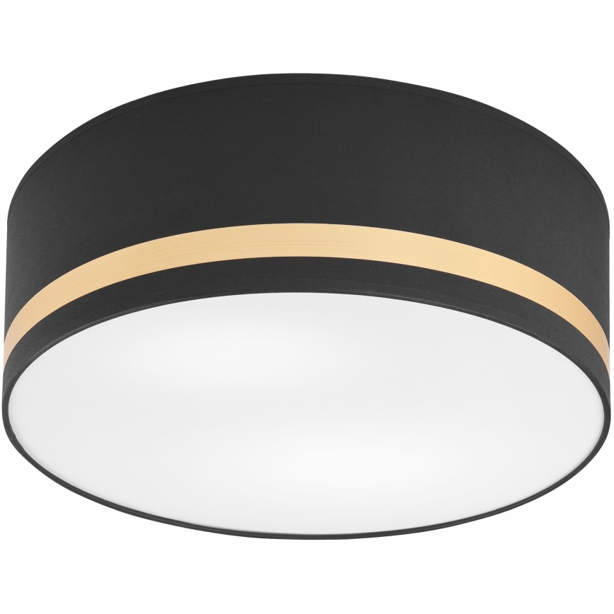 Iluminação de teto SIRJA STRIPE 2xE27/15W/230V diâmetro 35 cm preto