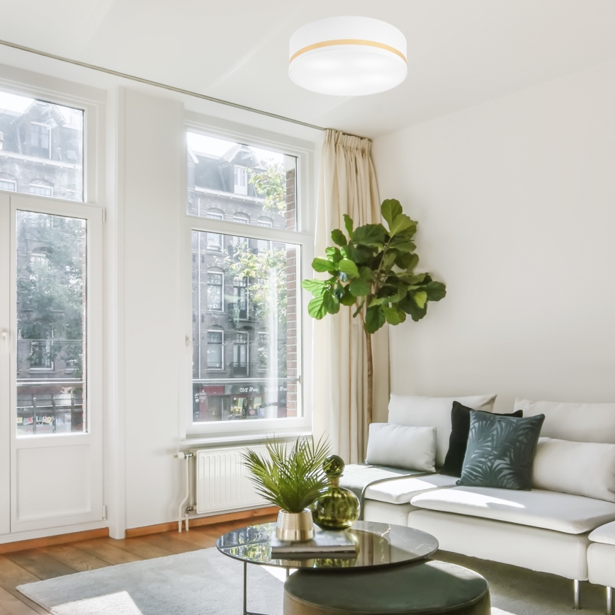 Iluminação de teto SIRJA STRIPE 4xE27/15W/230V diâmetro 45 cm branco