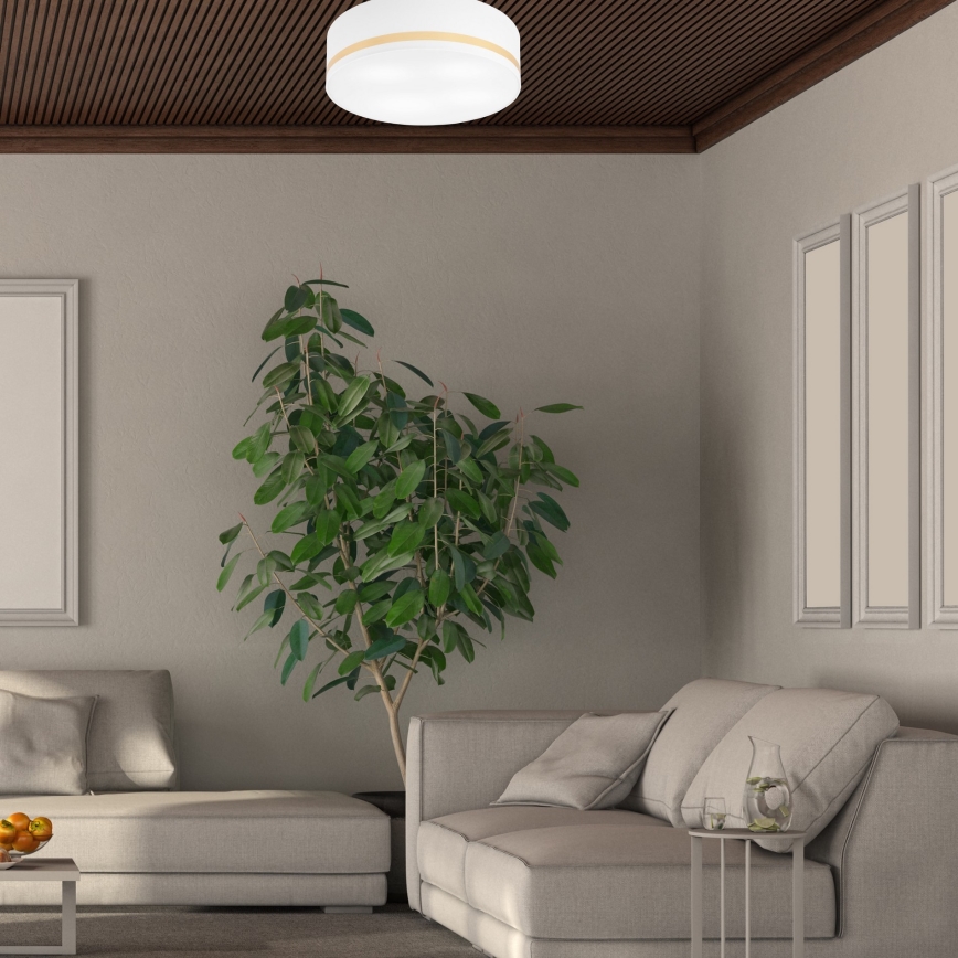 Iluminação de teto SIRJA STRIPE 4xE27/15W/230V diâmetro 45 cm branco