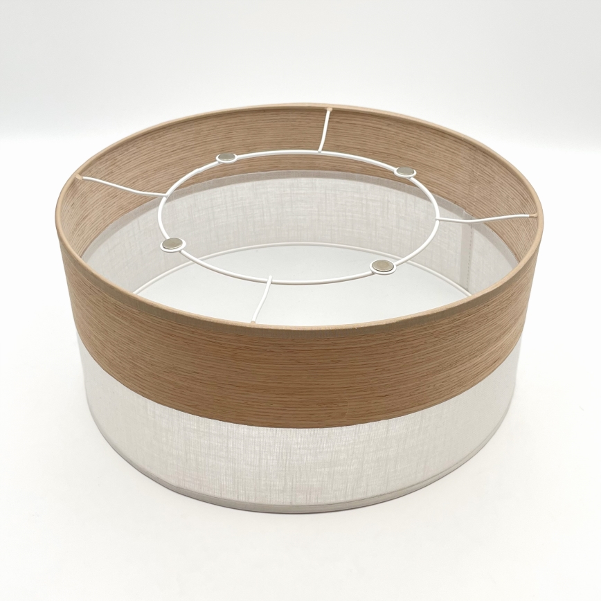 Iluminação de teto SIRJA WOOD 1xE27/15W/230V diâmetro 35 cm branco/carvalho