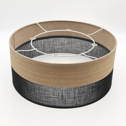 Iluminação de teto SIRJA WOOD 1xE27/15W/230V diâmetro 35 cm preto/carvalho