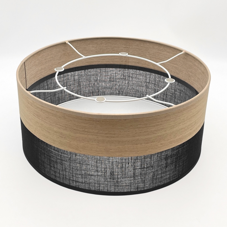 Iluminação de teto SIRJA WOOD 1xE27/15W/230V diâmetro 35 cm preto/carvalho