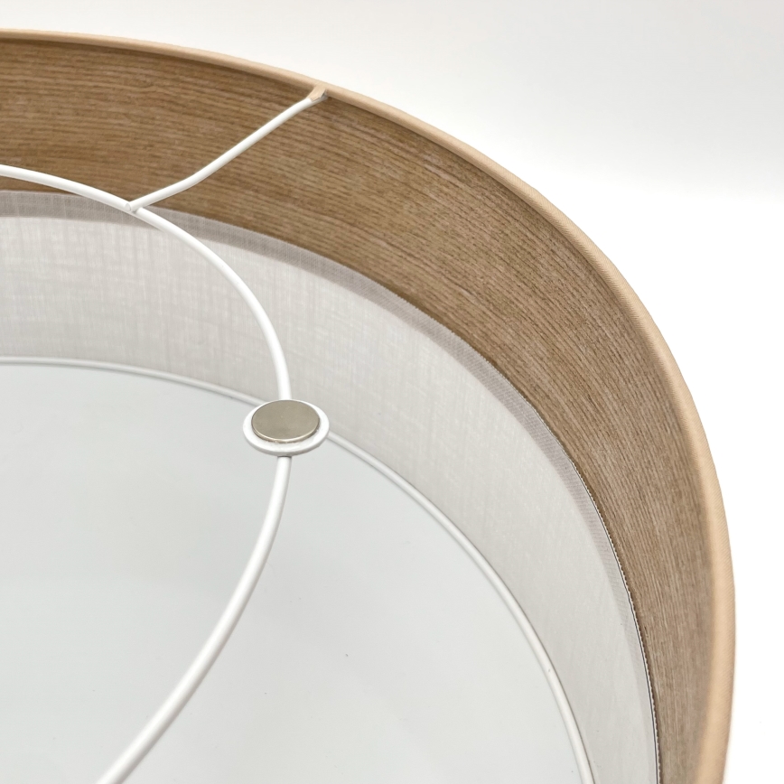Iluminação de teto SIRJA WOOD 2xE27/15W/230V diâmetro 45 cm branco/carvalho