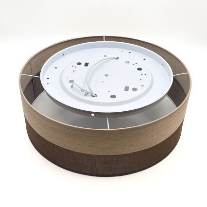 Iluminação de teto SIRJA WOOD 2xE27/15W/230V diâmetro 45 cm castanho/carvalho