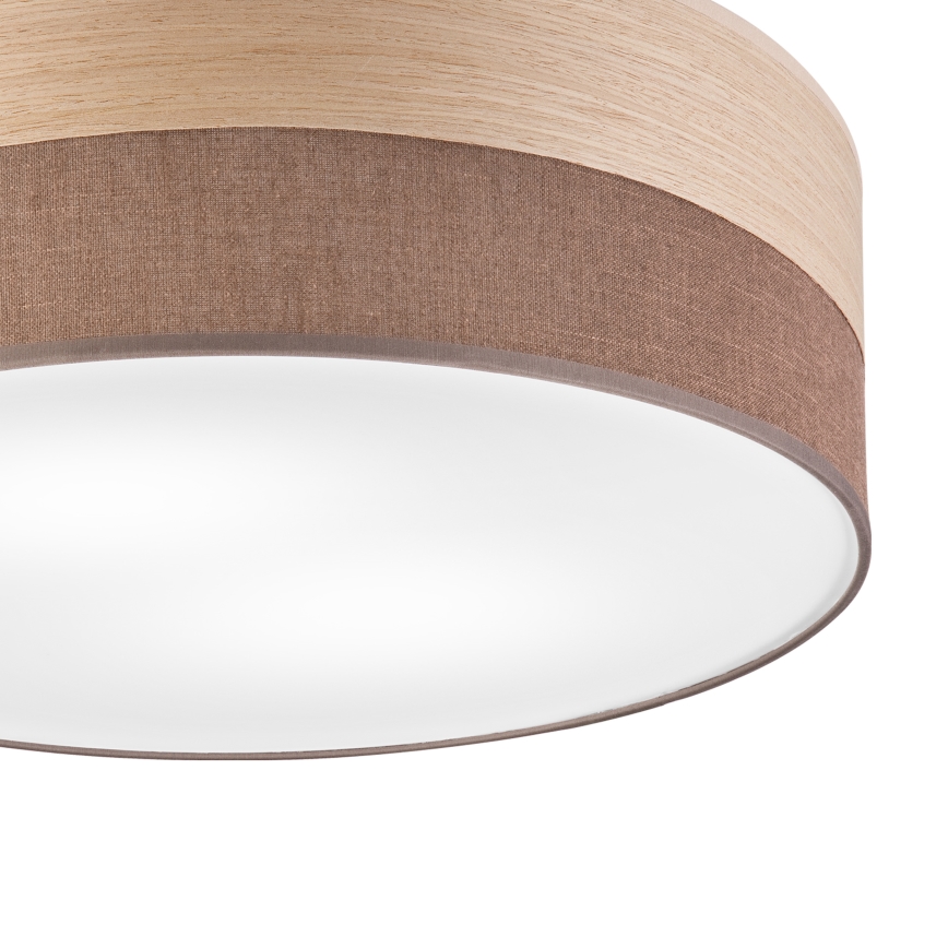 Iluminação de teto SIRJA WOOD 2xE27/15W/230V diâmetro 45 cm castanho/carvalho