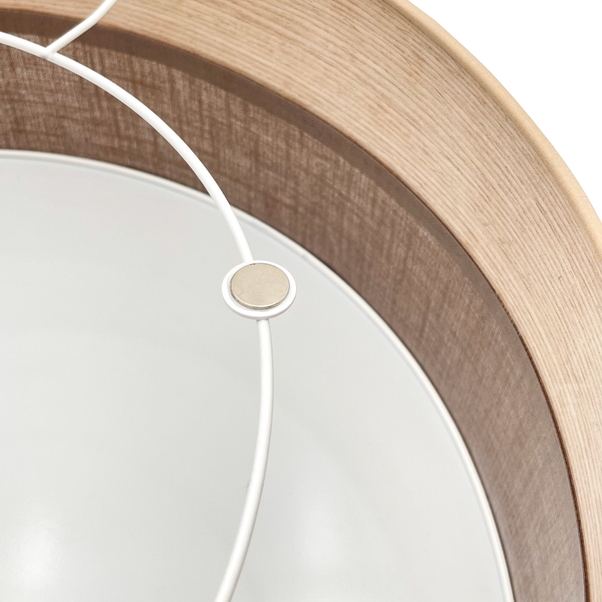 Iluminação de teto SIRJA WOOD 2xE27/15W/230V diâmetro 45 cm castanho/carvalho
