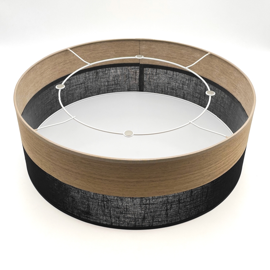 Iluminação de teto SIRJA WOOD 2xE27/15W/230V diâmetro 45 cm preto/carvalho