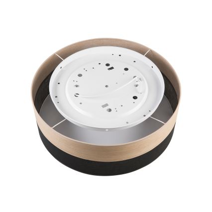 Iluminação de teto SIRJA WOOD 2xE27/15W/230V diâmetro 45 cm preto/carvalho