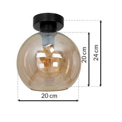 Iluminação de teto SOFIA 1xE27/60W/230V castanho