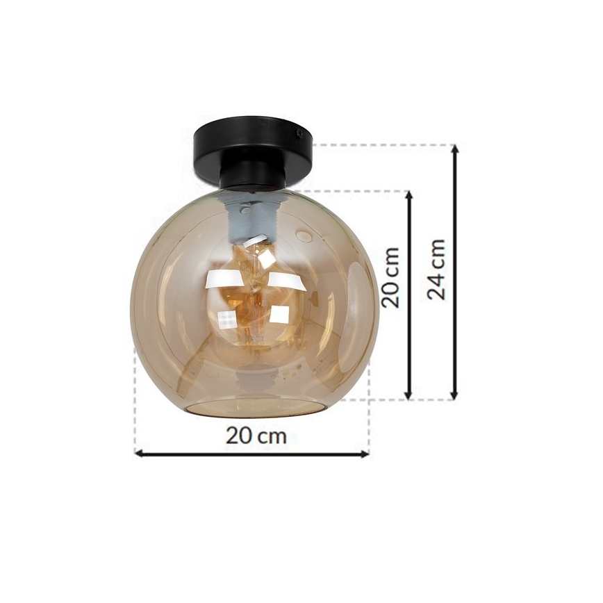 Iluminação de teto SOFIA 1xE27/60W/230V castanho