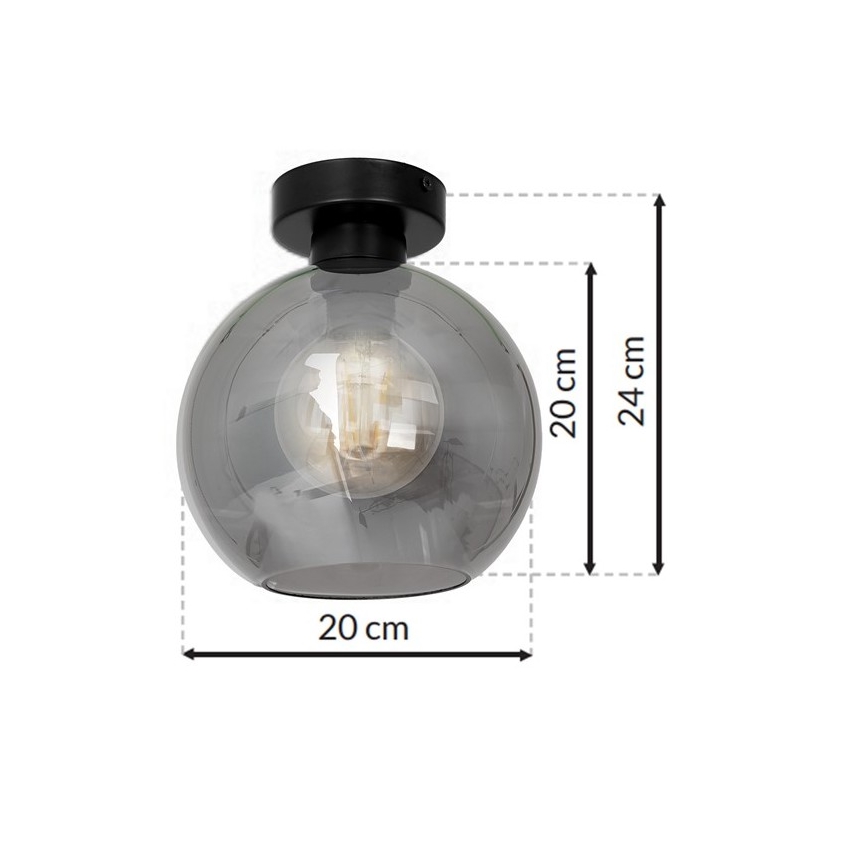 Iluminação de teto SOFIA 1xE27/60W/230V preto